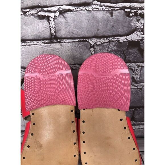 Hot Pink Patent Leather Handmade Ankle Strap Clogs Shoes Women Sz 38EU/7.5M US - Picture 15 of 16